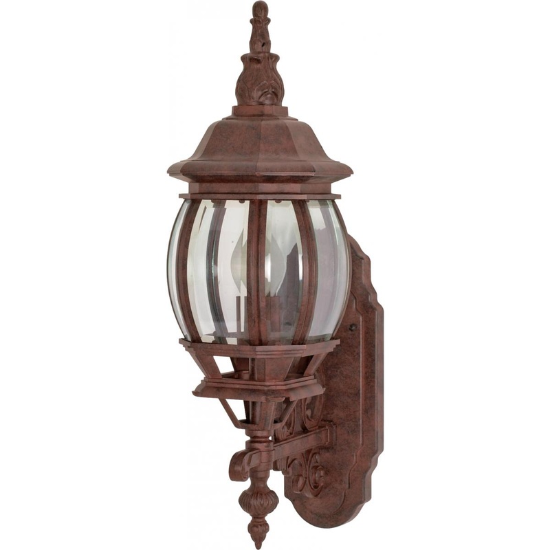 Central Park - 1 Light 20" Wall Lantern with Clear Beveled Glass - Old Bronze Finish