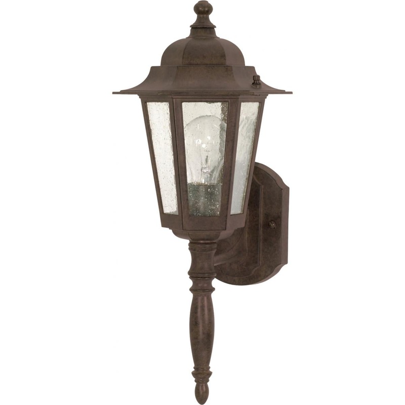 Cornerstone - 1 Light 18" Wall Lantern with Clear Seeded Glass - Old Bronze Finish