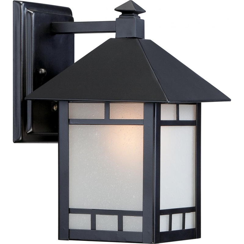 Drexel - 1 Light - 7" with Frosted Seed Glass - Stone Black Finish