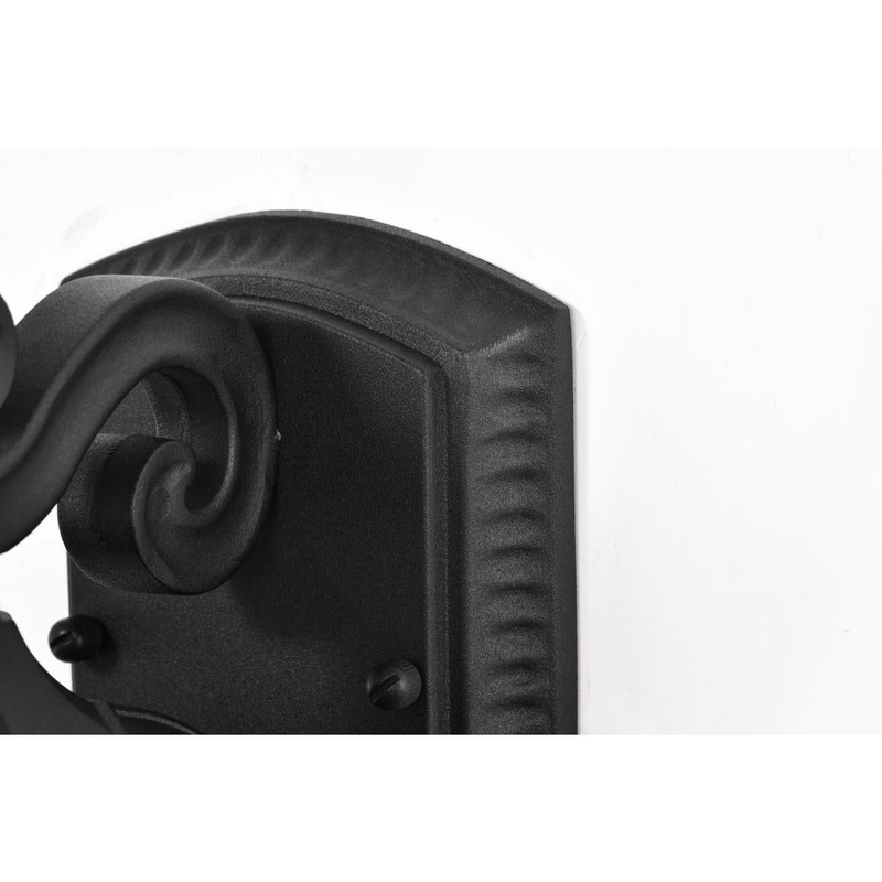 East River Collection Outdoor 12 inch Small Wall Light; Matte Black Finish with Clear Water Glass