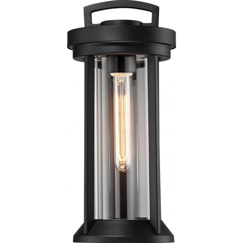 Huron - 1 Light Small Wall Lantern with Clear Glass - Aged Bronze Finish