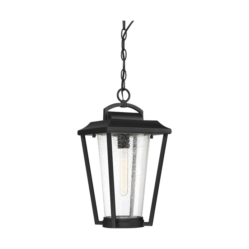 Lakeview - 1 Light Hanging Lantern with Clear Seed Glass - Aged Bronze Finish