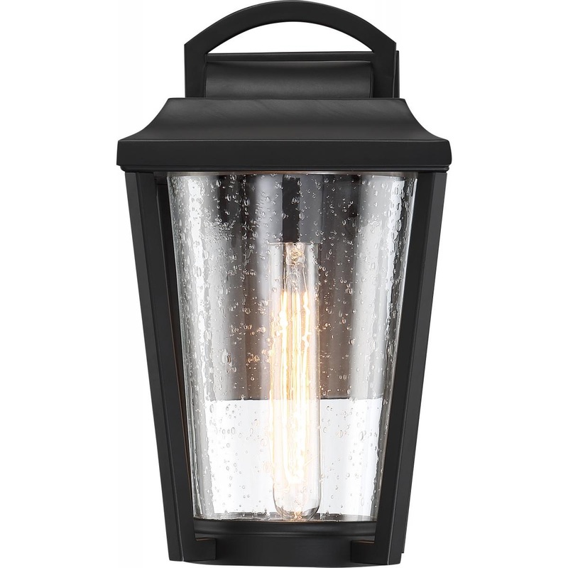 Lakeview - 1 Light Small Wall Lantern with Clear Seed Glass - Aged Bronze Finish