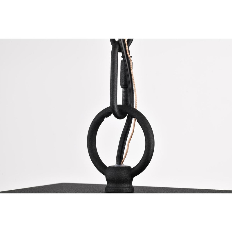 Sullivan Collection Outdoor 16 inch Hanging Light; Matte Black Finish with Clear Seedy Glass