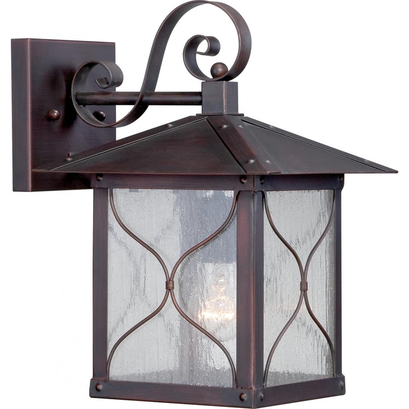 Vega - 1 Light - 9" Wall Lantern with Clear Seed Glass - Classic Bronze Finish