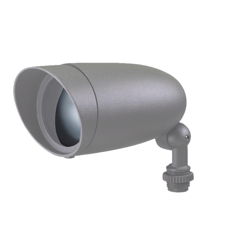 LED Landscape Flood 9W - 3000K - Light Gray Finish - 120V