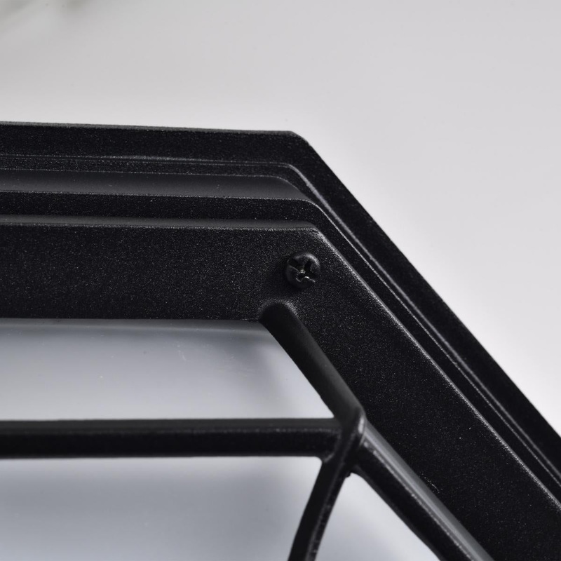 LED Spider Cage Fixture; Black Finish with Frosted Glass