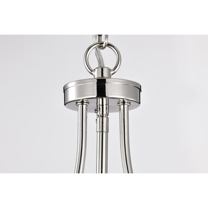 Amado 3 Light Pendant; 14 Inches; Polished Nickel Finish; Clear Glass