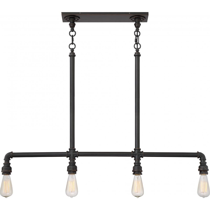 Iron - 4 Light Island Pendant - Industrial Bronze Finish
