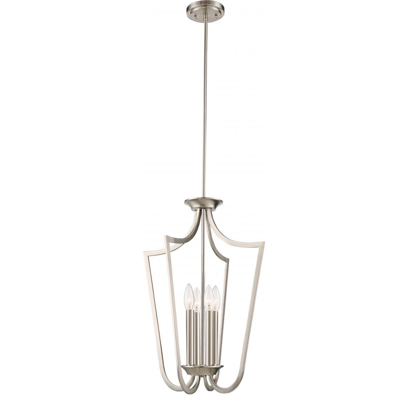 Laguna - 4 Light Cage Penant - Brushed Nickel Finish