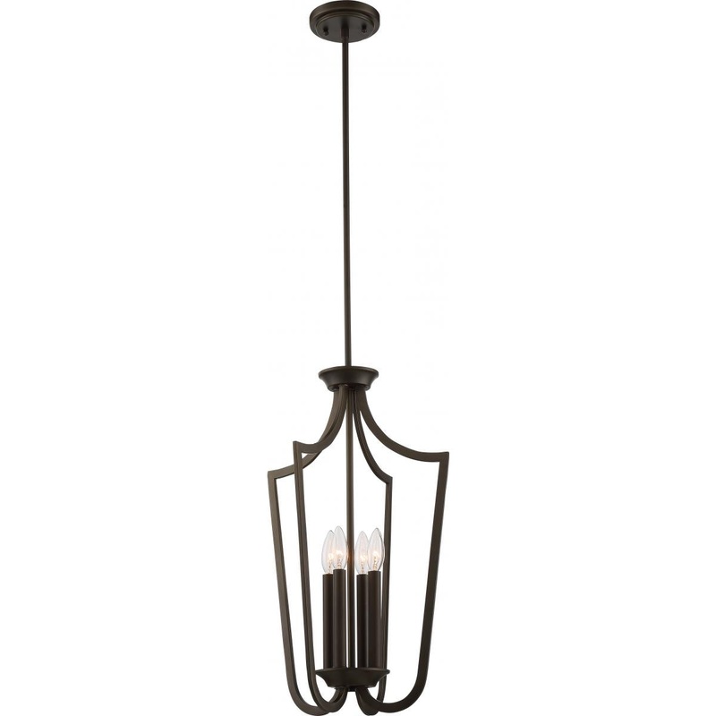 Laguna - 4 Light Cage Pendant - Forest Bronze Finish
