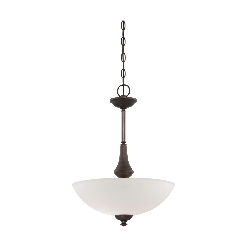 Patton - 3 Light Pendant with Frosted Glass - Prairie Bronze Finish
