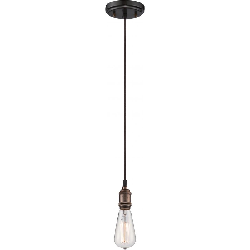 Vintage - 1 Light Pendant - Rustic Bronze Finish