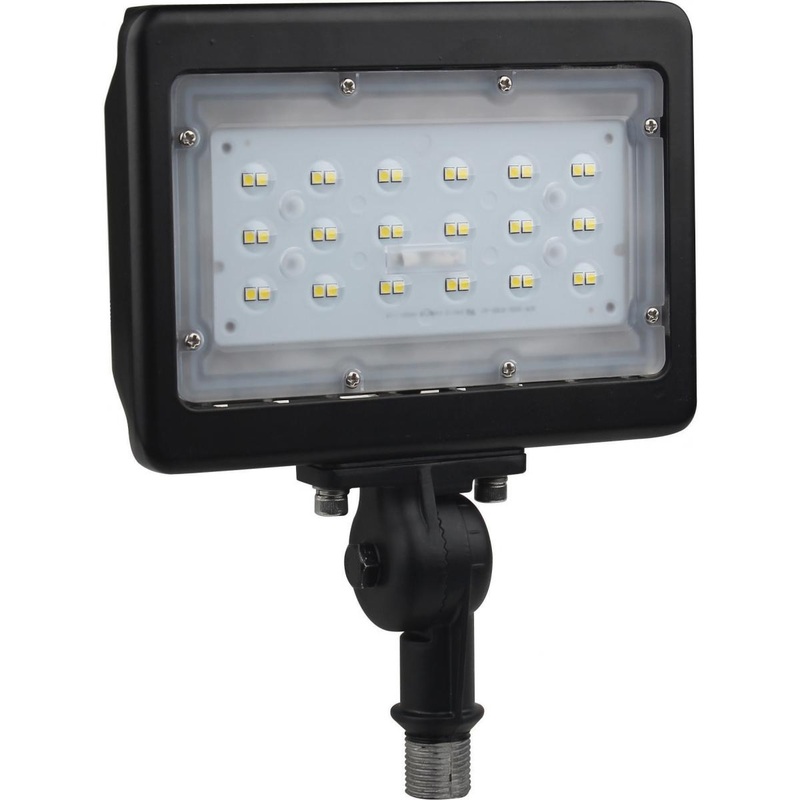 LED Large Flood Light- 50W - 3000K - Bronze Finish - 100-277V
