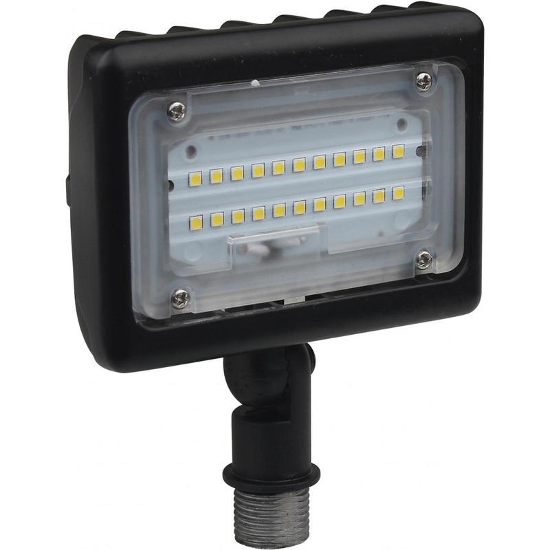 LED Small Flood Light- 15W - 3000K - Bronze Finish - 100-277V