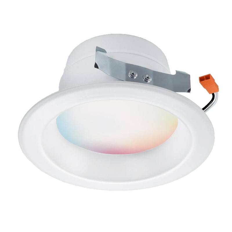 8.7 Watt; 4 in. LED Recessed Downlight; RGB & Tunable White; Starfish IOT; 120