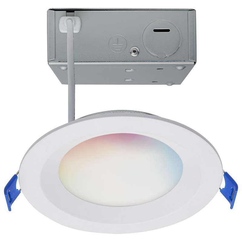 9 Watt; LED Direct Wire; Low Profile Regress Baffle Downlight; 4 Inch Round;