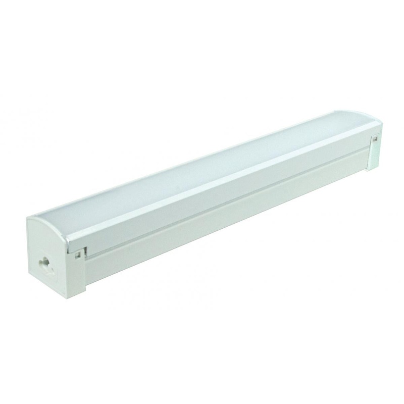 LED 1 ft.- Connectable Strip - 12W - 4000K - White Finish -120V