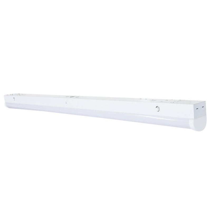 LED 4 ft; Linear Strip Light; 30W/40W/50W; White Finish; CCT Selectable; 100-