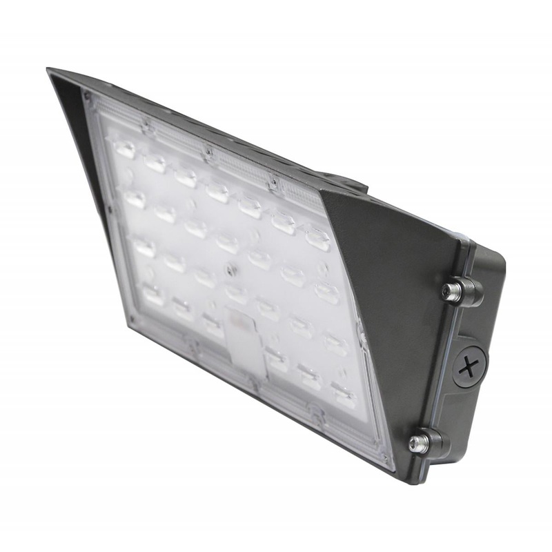 40 Watt Semi Cutoff LED Wall Pack; CCT Selectable; 4800-5000 Lumens; DLC
