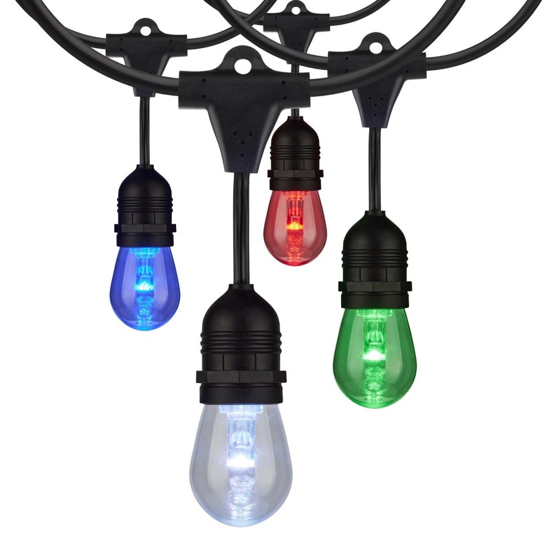 48Ft; 15-S14 Lamp; LED String Light; Starfish IOT; RGBW