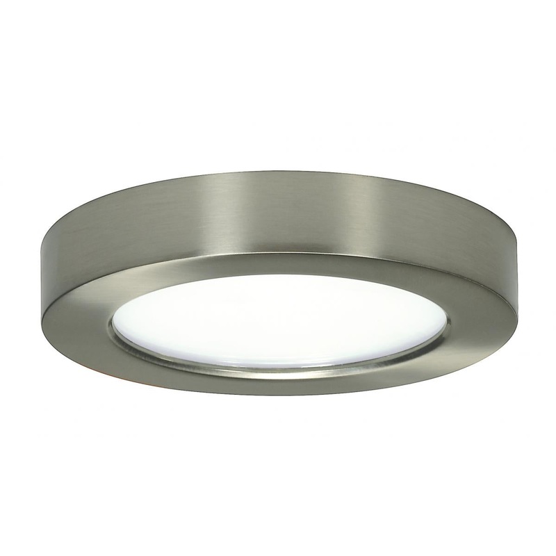 Blink - 10.5W- 5.5" Surface Mount LED - 3000K- Round Shape - Brushed Nickel