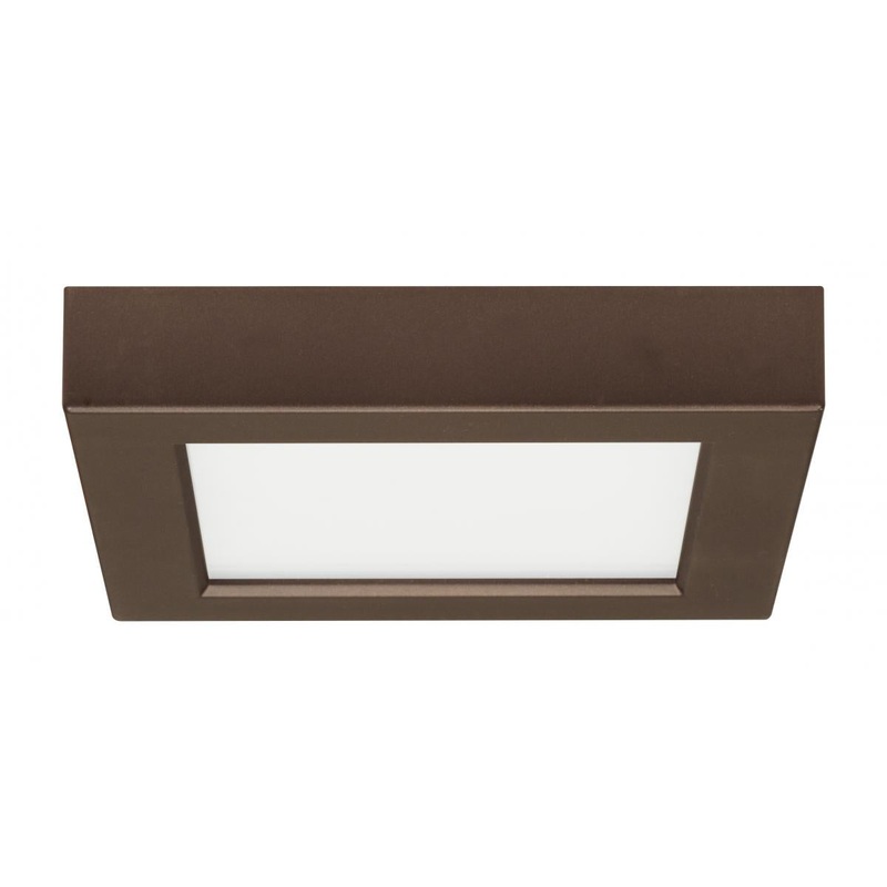 Blink - 10.5W- 5.5" Surface Mount LED - 3000K- Square Shape - Bronze Finish