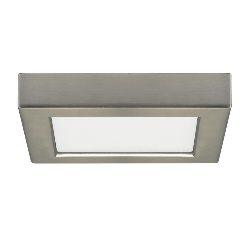 Blink - 10.5W- 5.5" Surface Mount LED - 5000K- Square Shape - Brushed Nickel