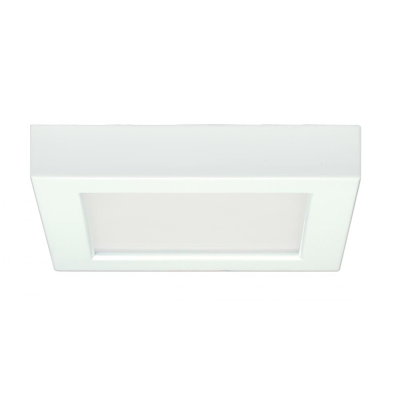 Blink - 10.5W- 5.5" Surface Mount LED - 5000K- Square Shape - White Finish