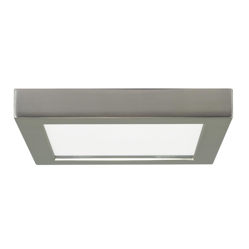 Blink - 13.5W- 7" Surface Mount LED - 2700K- Square Shape - Brushed Nickel