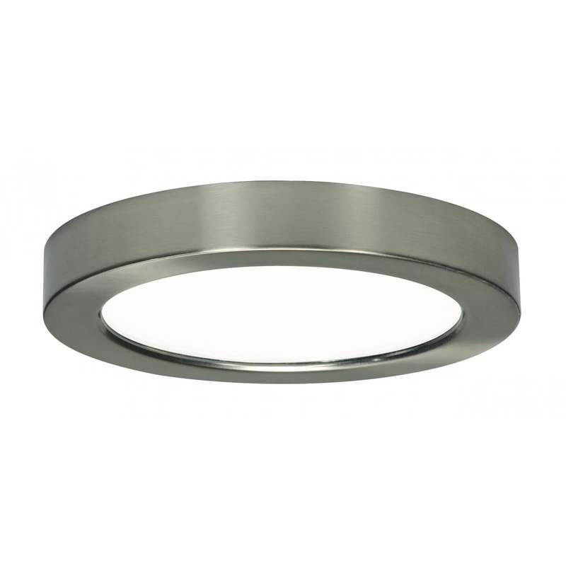 Blink - 13.5W- 7" Surface Mount LED - 3000K- Round Shape - Brushed Nickel