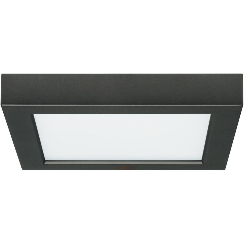 Blink - 13.5W- 7". Surface Mount LED - 3000K- Square Shape - Black Finish