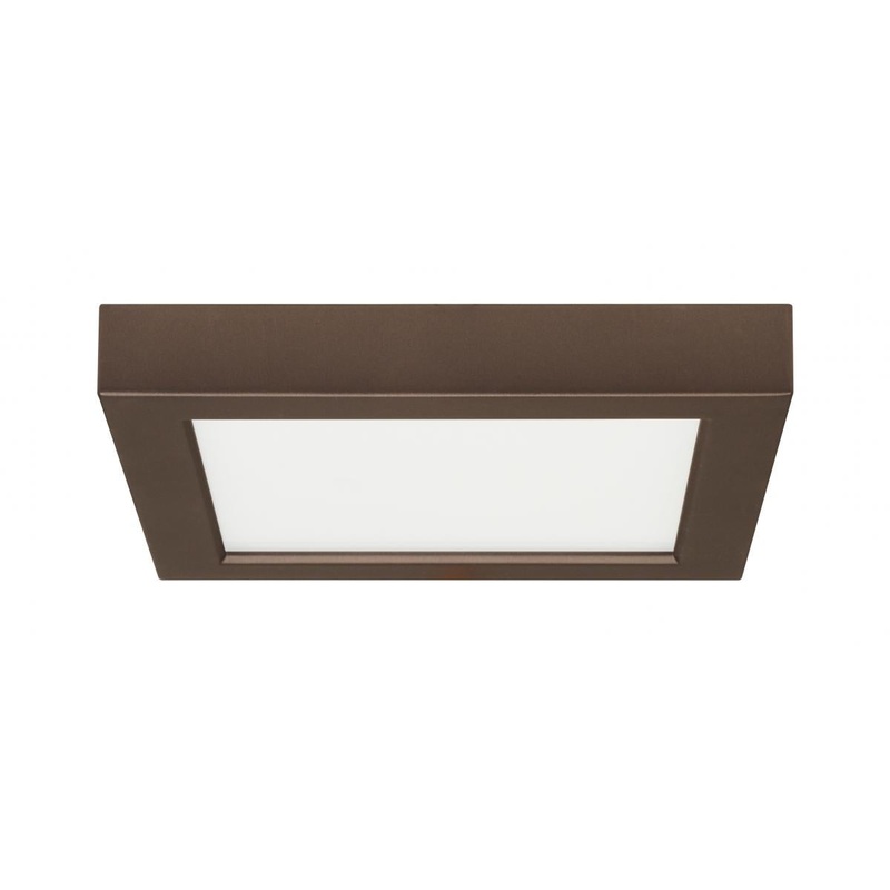 Blink - 13.5W- 7" Surface Mount LED - 3000K- Square Shape - Bronze Finish