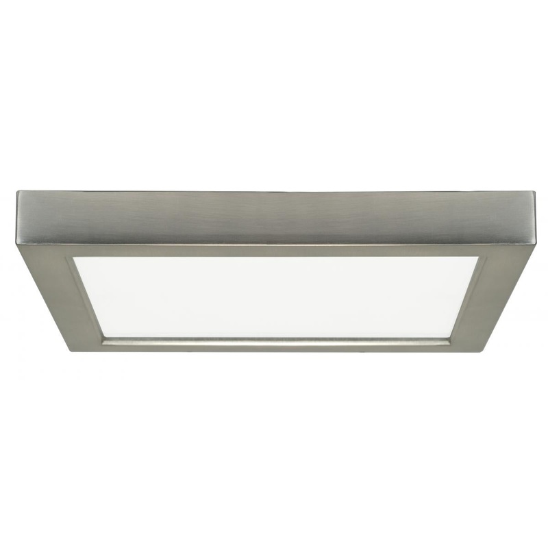 Blink - 18.5W- 9" Surface Mount LED - 2700K- Square Shape - Brushed Nickel