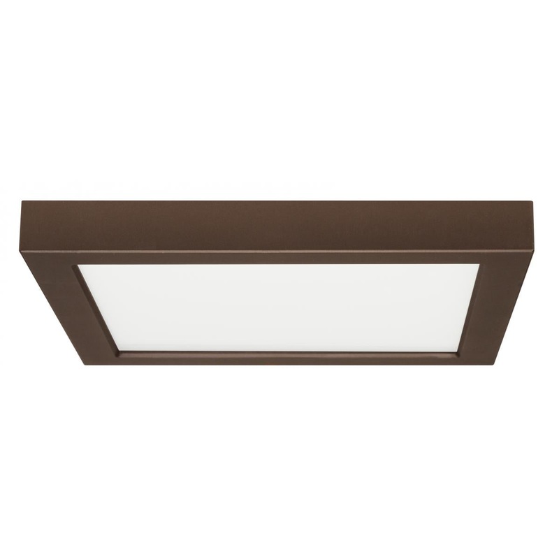 Blink - 18.5W- 9" Surface Mount LED - 3000K- Square Shape - Bronze Finish