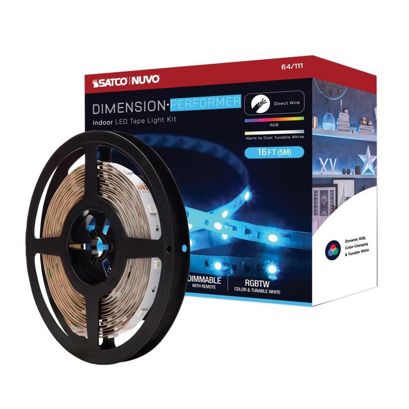Dimension Performer; Tape light strip; 16 ft.; RGB plus Tunable White; J-Box