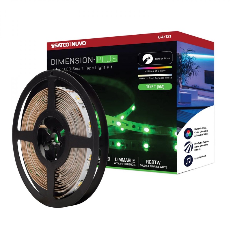 Dimension Plus; Tape light strip; 16 ft.; RGB plus Tunable White; J-Box