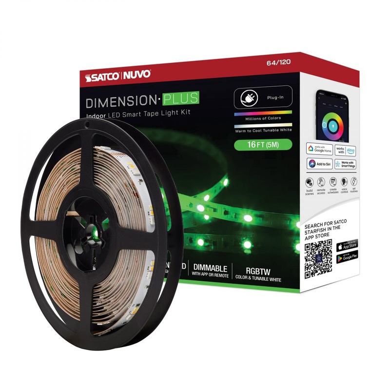 Dimension Plus; Tape light strip; 16 ft.; RGB plus Tunable White; Plug