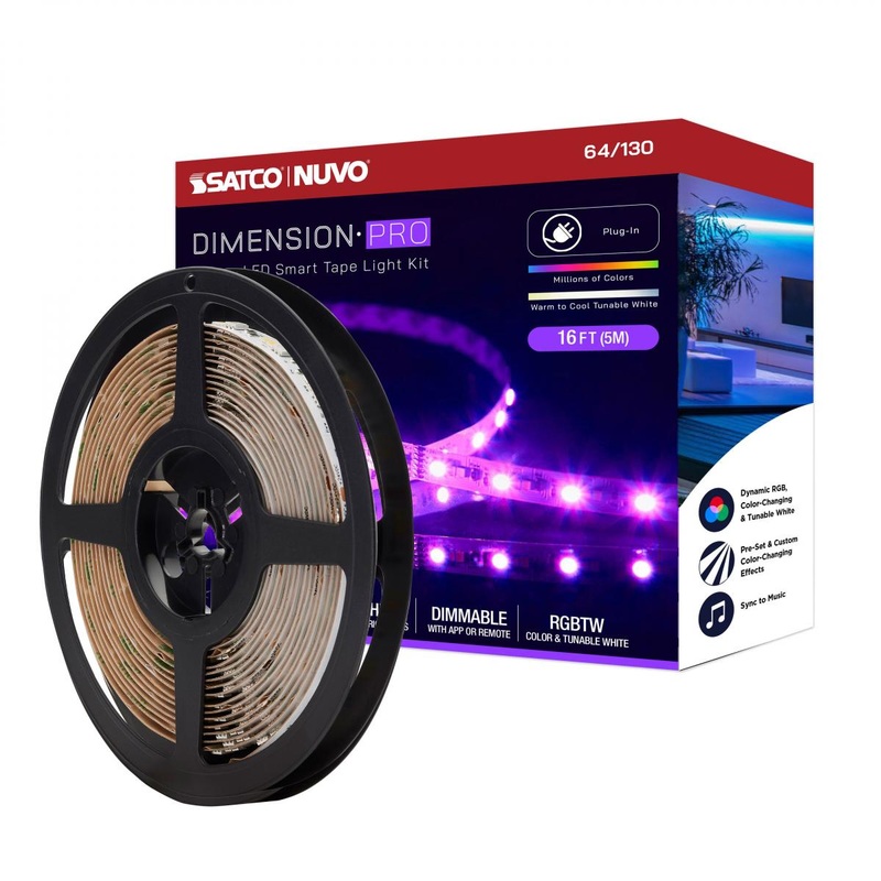 Dimension Pro; Tape light strip; 16 ft.; Hi-Output; RGB plus Tunable White