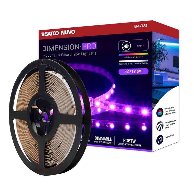 Dimension Pro; Tape light strip; 32 ft.; Hi-Output; RGB plus Tunable White