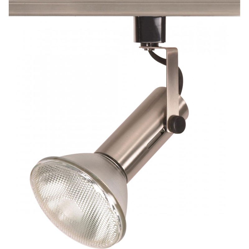 1 Light - 2" - Track Head - Universal Holder - Brushed Nickel