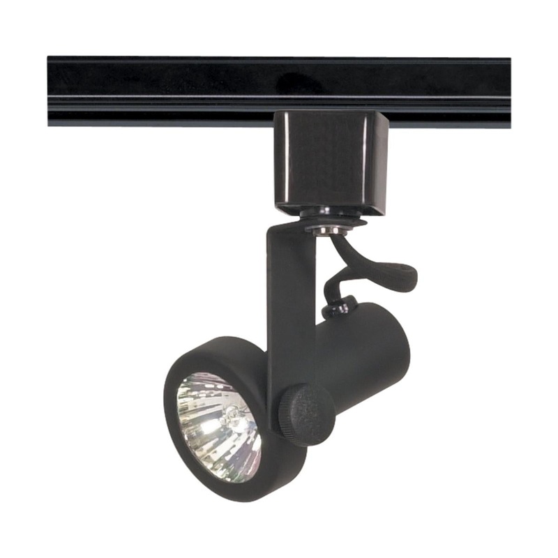1 Light - MR16 - 120V Track Head - Gimbal Ring - Black