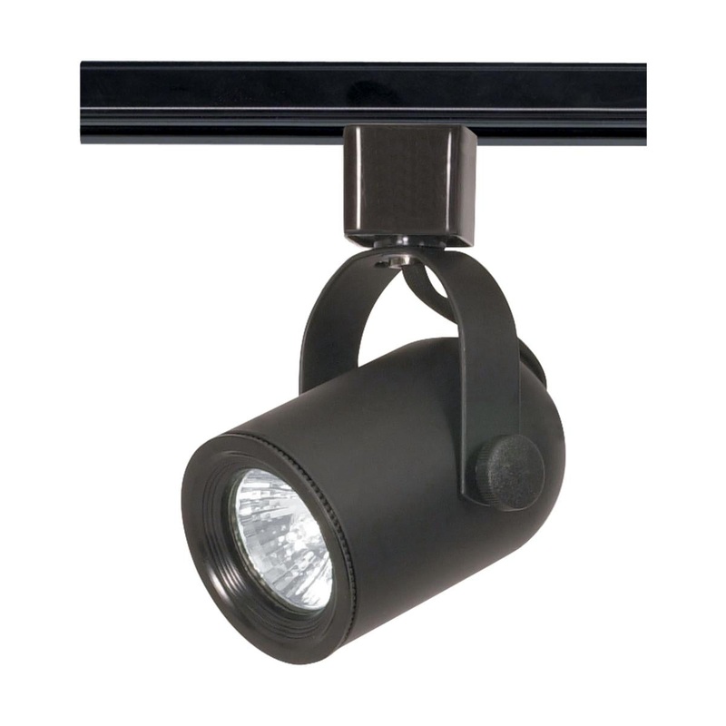 1 Light - MR16 - 120V Track Head - Round Back - Black