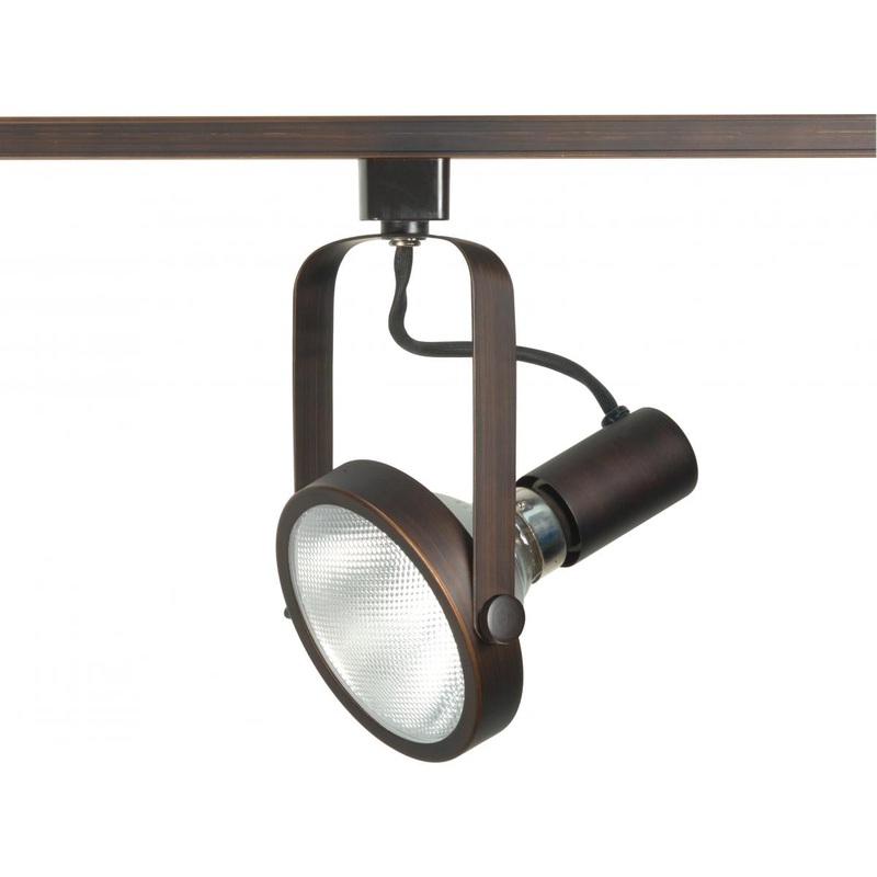 1 Light - PAR38 - Track Head - Gimbal Ring - Russet Bronze