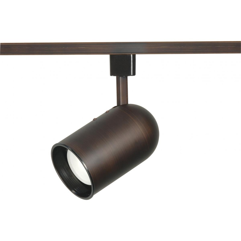 1 Light - R20 - Track Head - Bullet Cylinder - Russet Bronze