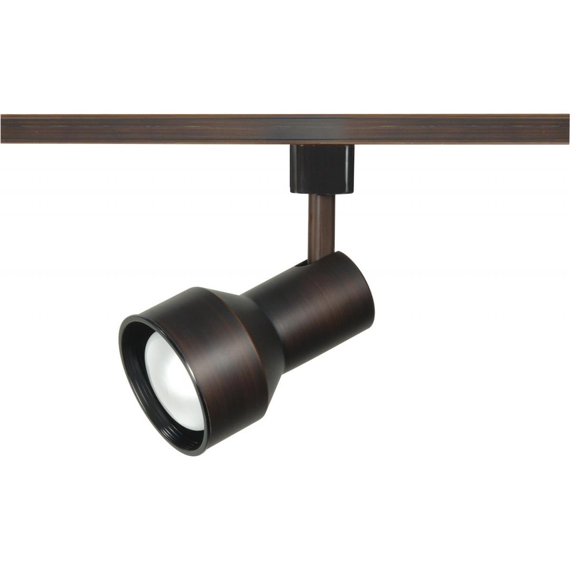 1 Light - R20 - Track Head - Step Cylinder - Russet Bronze