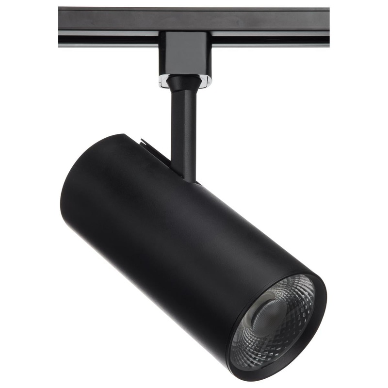 30 Watt; LED Commercial Track Head; Black; Cylinder; 24 Degree Beam