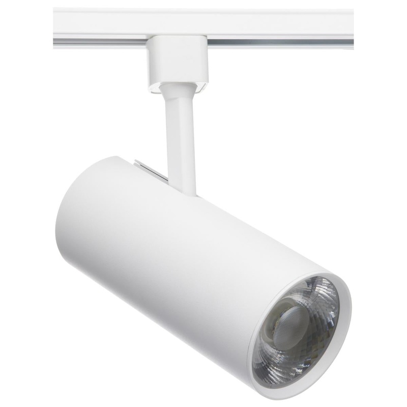 30 Watt; LED Commercial Track Head; White; Cylinder; 24 Degree Beam