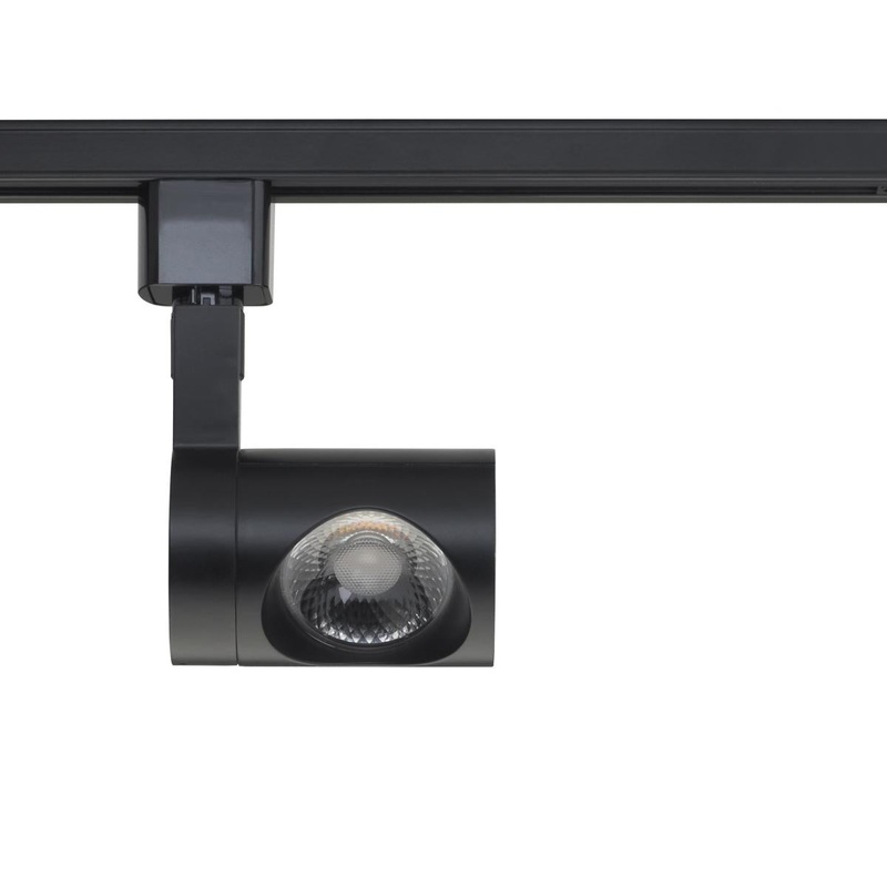 LED 12W Track Head - Pipe - Black Finish - 36 Degree