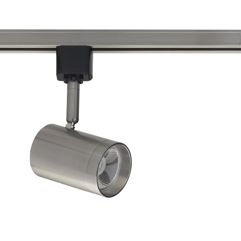 LED 12W Track Head - Small Cylinder - Brushed Nickel Finish - 24 Degree